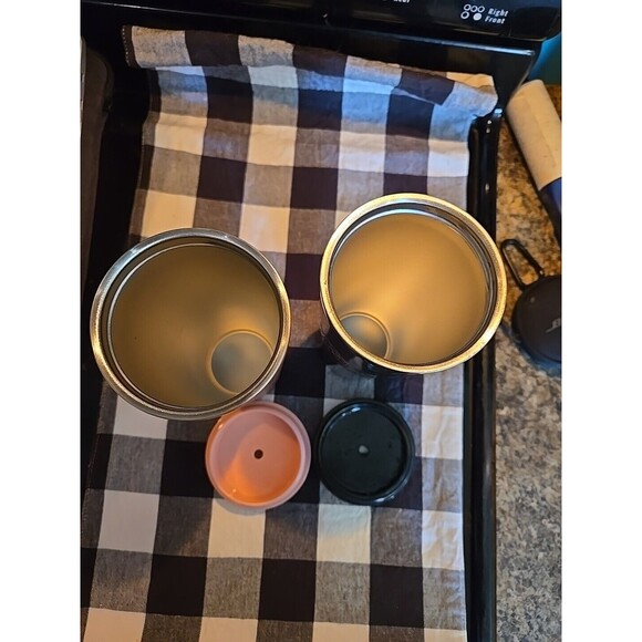 Starbucks Tumblers Set Of 2 Black and‎ Rose Gold Stainless Steel Cups - Picture 9 of 9